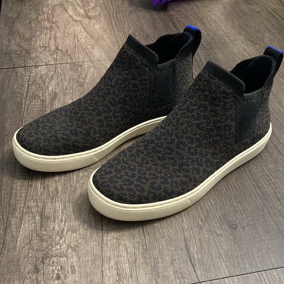 Rothy’s Espresso Spot Chelsea High Top Sneakers - Size 8 - Picture 2 of 7